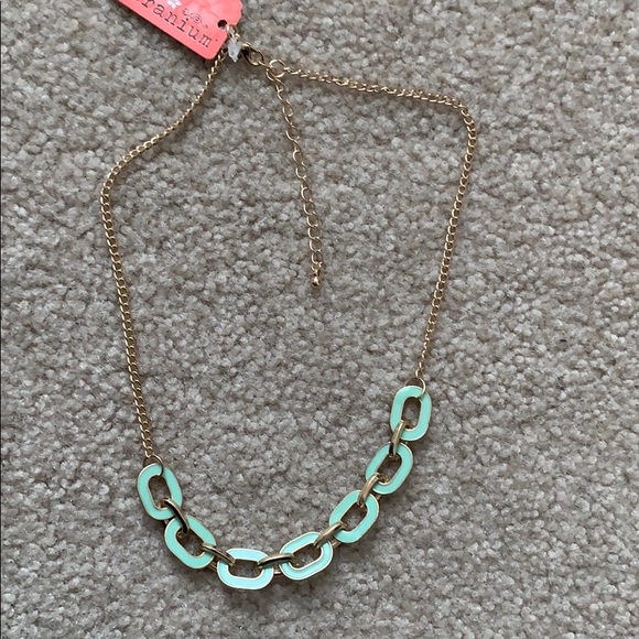 NWT light blue chain link necklace - Picture 3 of 4